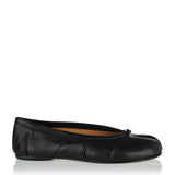 Tabi split-toe textured leather ballet flats