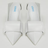 Loewe Origami flap back leather pumps