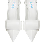 Loewe Origami flap back leather pumps