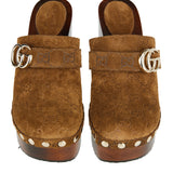 Gucci Logo-debossed suede clogs
