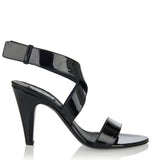 Leather high-heel sandals