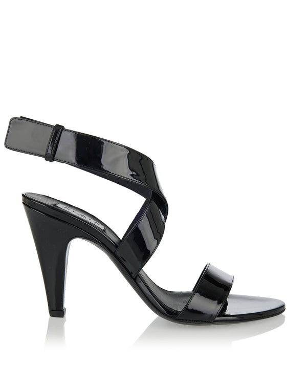 Leather high-heel sandals