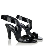 Leather high-heel sandals