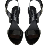 Leather high-heel sandals