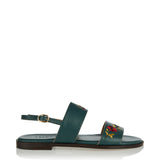 Levka Verva leather floral sandals