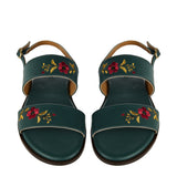 Levka Verva leather floral sandals