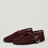 Alaïa Vienne suede ballet flats