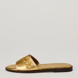 Levka Embroidered leather slide sandals