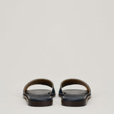 Levka Embroidered leather slide sandals