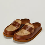 Birkenstock 1774 Naples wrapped raffia flats