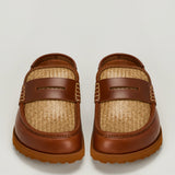 Birkenstock 1774 Naples wrapped raffia flats