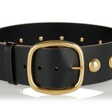 Studded leather belt
