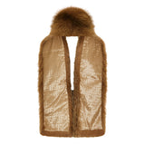 Fox fur maxi stole