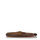 Embellished leather skinny belt