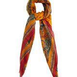 Floral paisley cashmere blend scarf