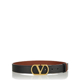 Reversible VLogo signature leather belt