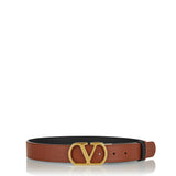 Reversible VLogo signature leather belt