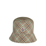 Checked bucket hat