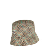 Checked bucket hat
