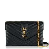 Saint Laurent Cassandre Envelope Chain Wallet