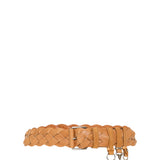 Braided leather belt