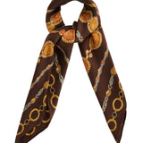 Print silk twill scarf