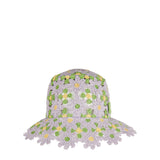 Crocheted raffia bucket hat
