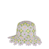 Crocheted raffia bucket hat