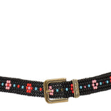 Floral belt with beads