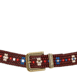 Floral belt with beads