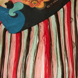 Etro Silk jacquard scarf with fringing