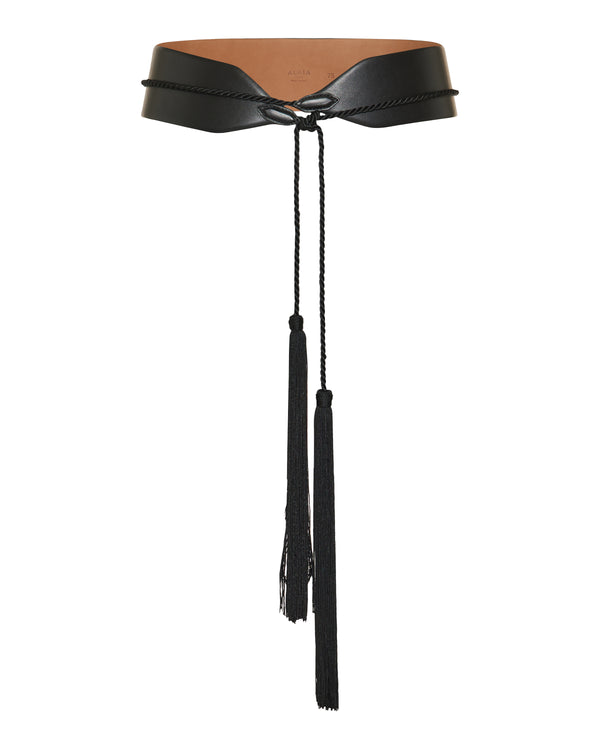 Alaia Tassel-trimmed leather belt