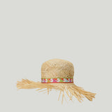 Pucci Raffia hat with printed brim