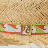 Pucci Raffia hat with printed brim
