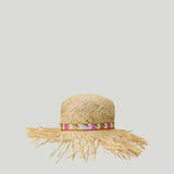 Pucci Raffia hat with printed brim