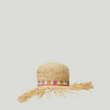 Pucci Raffia hat with printed brim