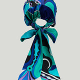 Pucci Orchidee print silk bandana hat