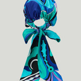 Pucci Orchidee print silk bandana hat