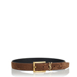 Saint Laurent Cassandre suede belt