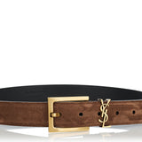 Saint Laurent Cassandre suede belt