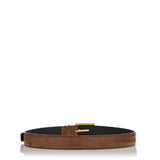 Saint Laurent Cassandre suede belt