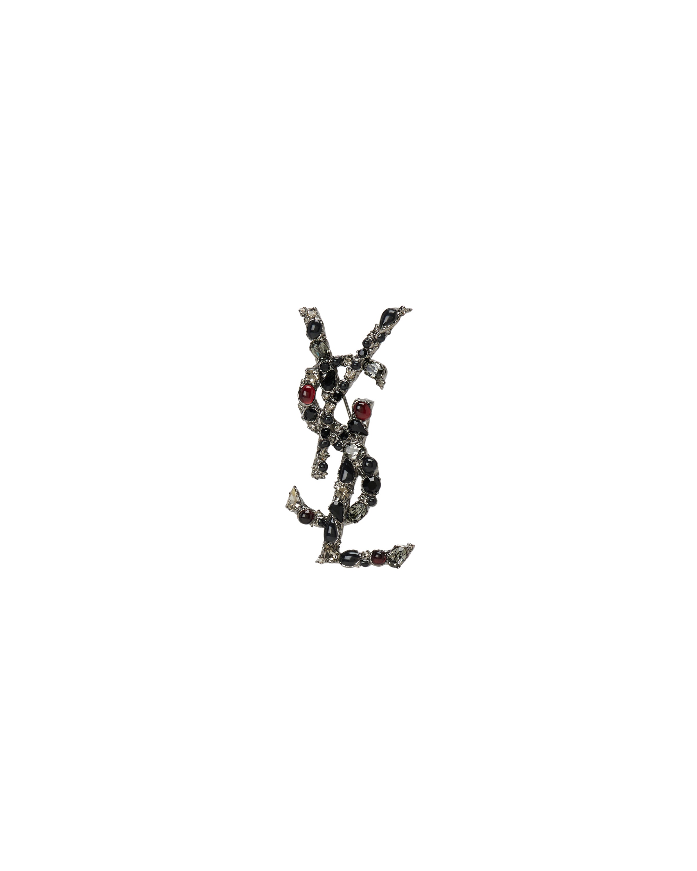 アクセサリー SAINT LAURENT  Brooch Saint Laurent Cassandre crystal brooch – Luisa World