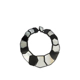 Mother of pearl bog oak necklace