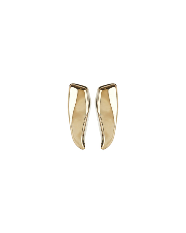 Large Prisma gold earrings