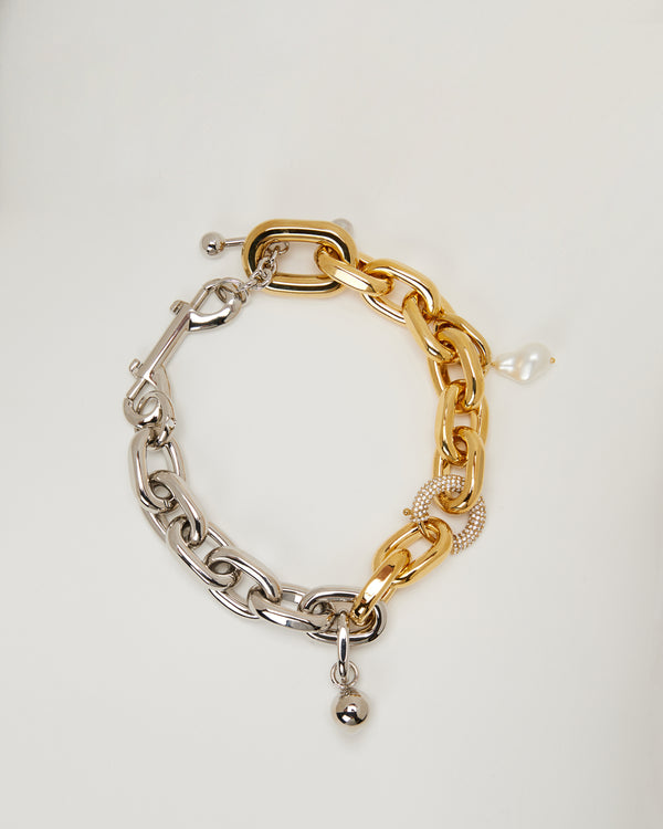 Rabanne Bi colour link necklace