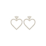 Valentino Garavani Coeur royal metal and swarovski earrings
