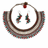 Ruru Tagua Flor de Selva necklace & earrings set