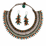 Ruru Tagua Mariposa de Luz necklace & earrings set
