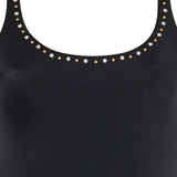 Embroidered one‑piece swimsuit