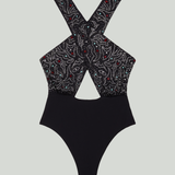 Venuja Texano embellished one-piece swimsuit
